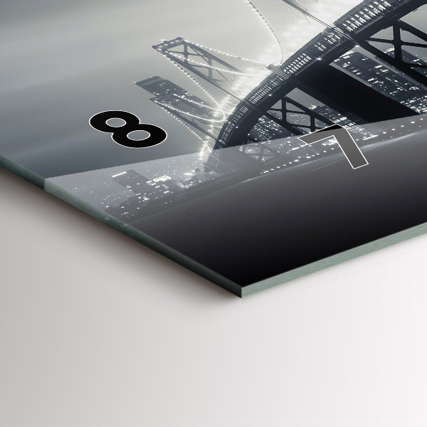 Horizontálne hodiny Most v nočnom San Franciscu