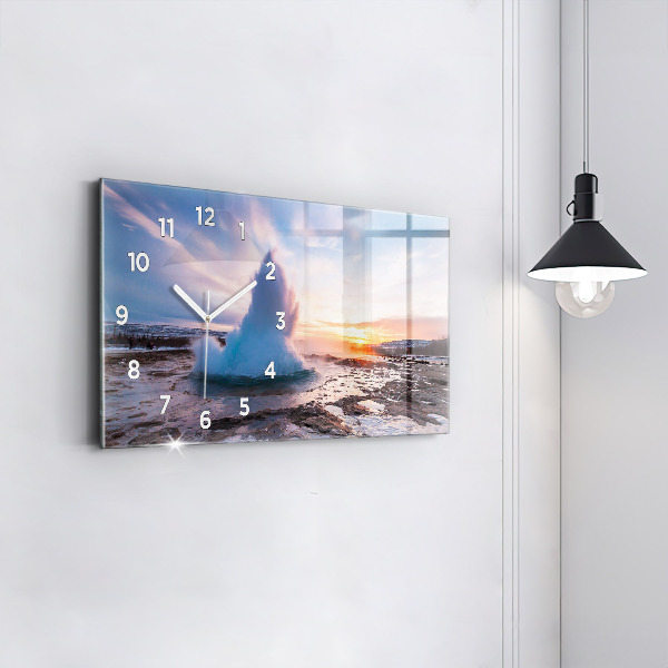 Horizontálne hodiny Gejzír na ostrove Island