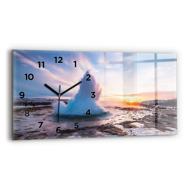 Horizontálne hodiny Gejzír na ostrove Island