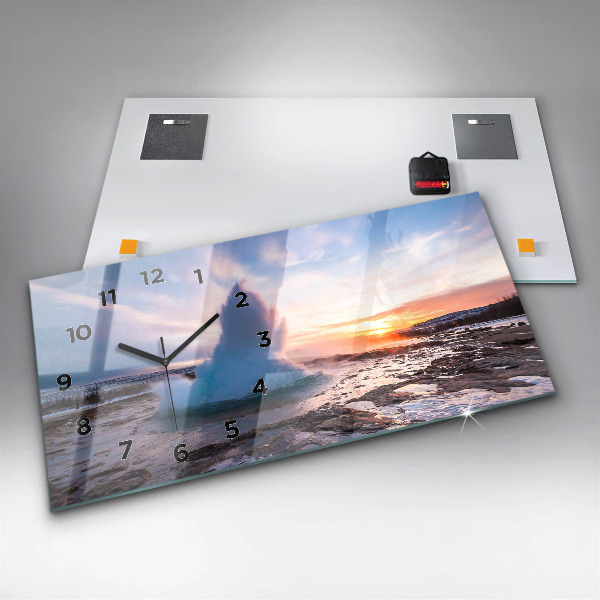 Horizontálne hodiny Gejzír na ostrove Island