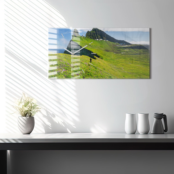 Horizontálne hodiny Islandská rezervácia Hornstrandir