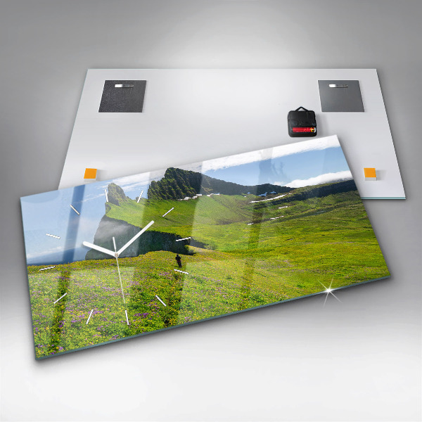 Horizontálne hodiny Islandská rezervácia Hornstrandir