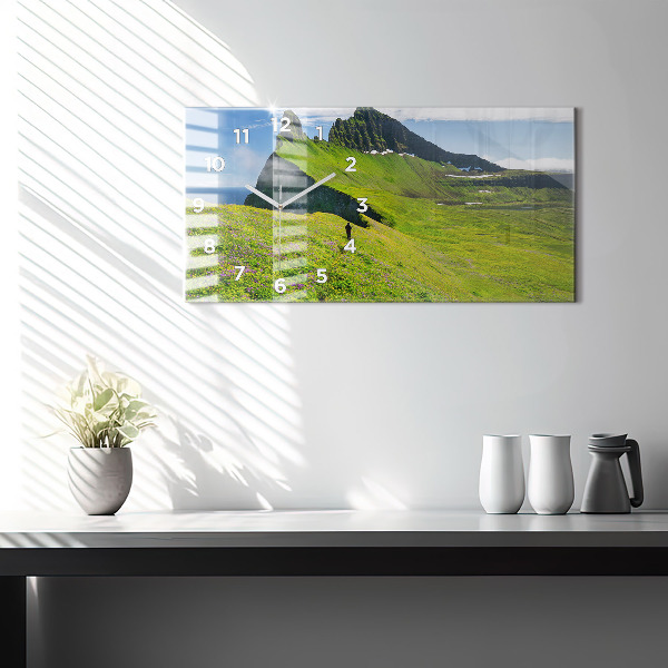 Horizontálne hodiny Islandská rezervácia Hornstrandir