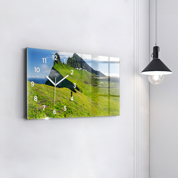 Horizontálne hodiny Islandská rezervácia Hornstrandir
