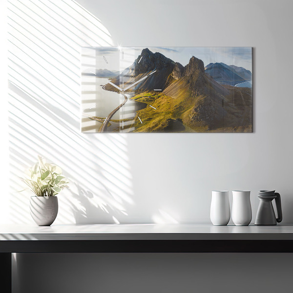 Horizontálne hodiny Cesta na Islande