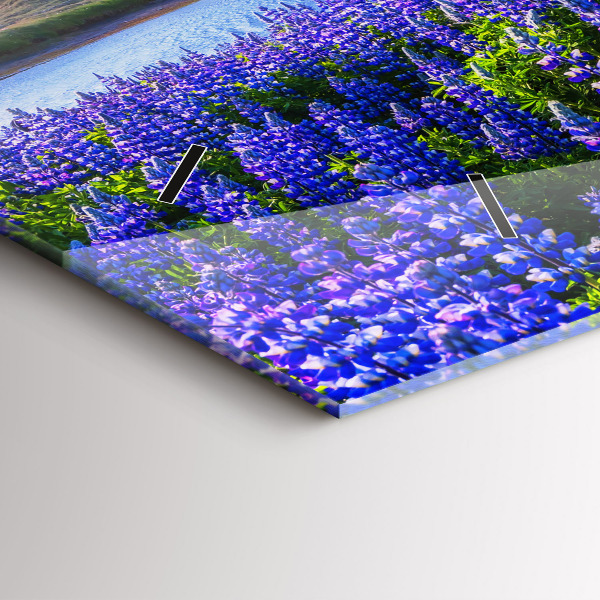 Horizontálne hodiny Pohľad na hory na Islande