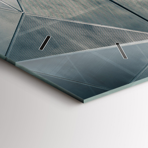 Horizontálne hodiny Kovové abstraktné trojuholníky