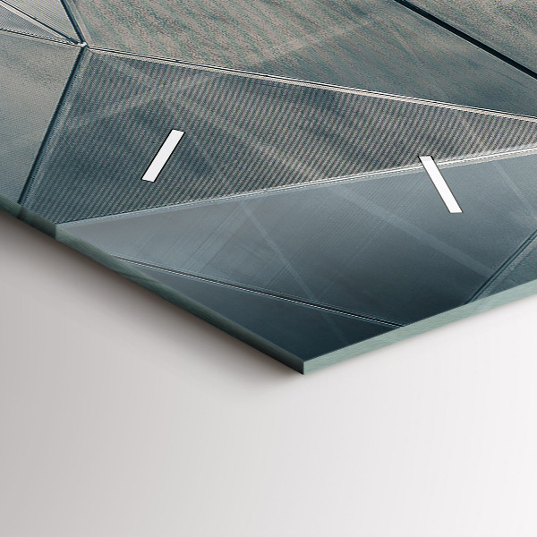 Horizontálne hodiny Kovové abstraktné trojuholníky