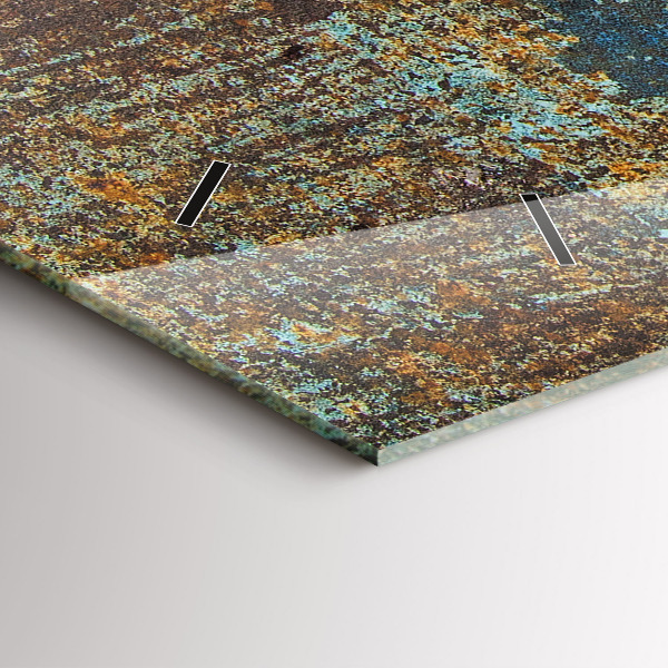 Horizontálne hodiny Stará kovová textúra