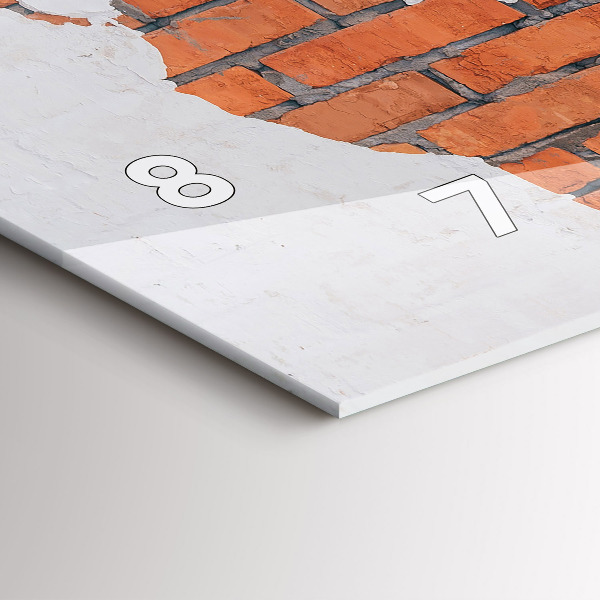 Horizontálne hodiny Tehlová mapa sveta