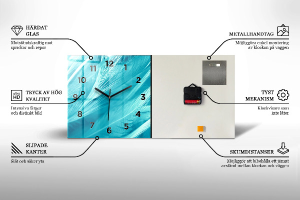 Horizontálne hodiny Tehlová mapa sveta