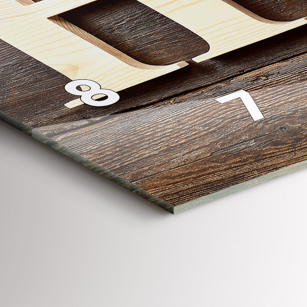 Horizontálne hodiny Domový nápis