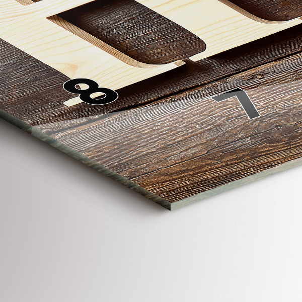 Horizontálne hodiny Domový nápis