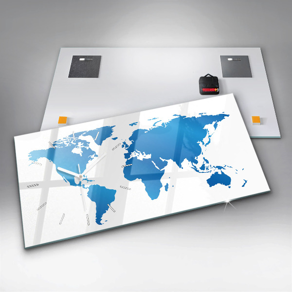 Horizontálne hodiny Mapa sveta