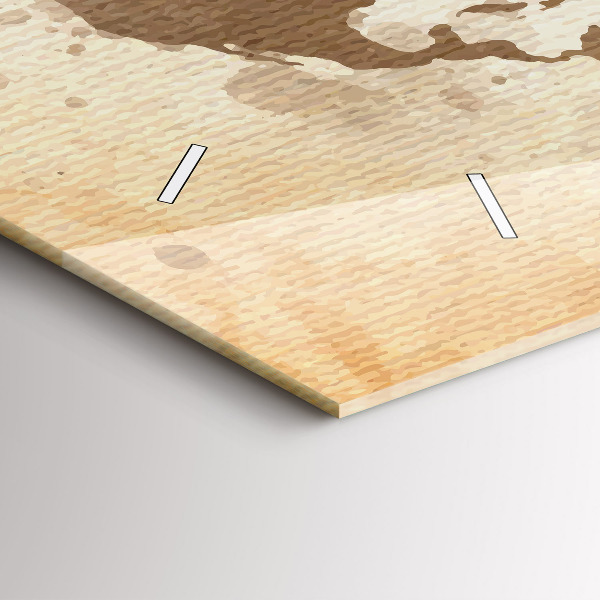 Horizontálne hodiny Maľovaná mapa sveta