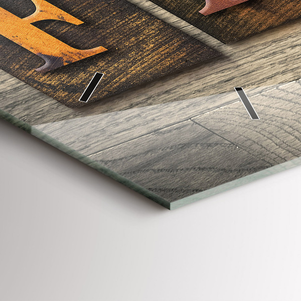 Horizontálne hodiny Rodinný nápis