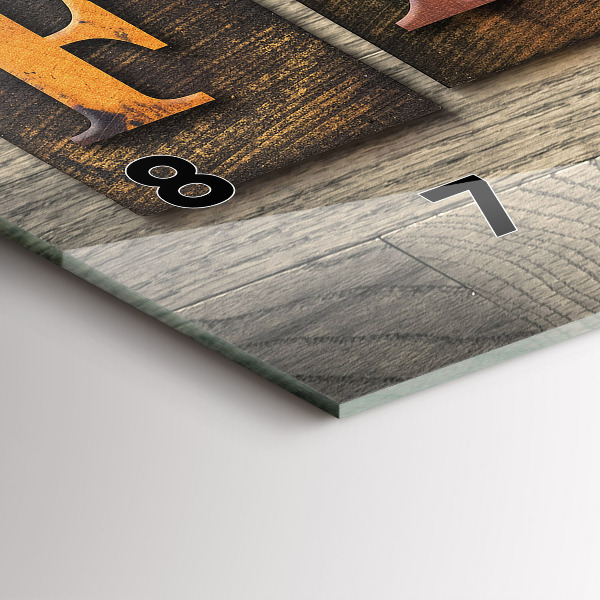 Horizontálne hodiny Rodinný nápis