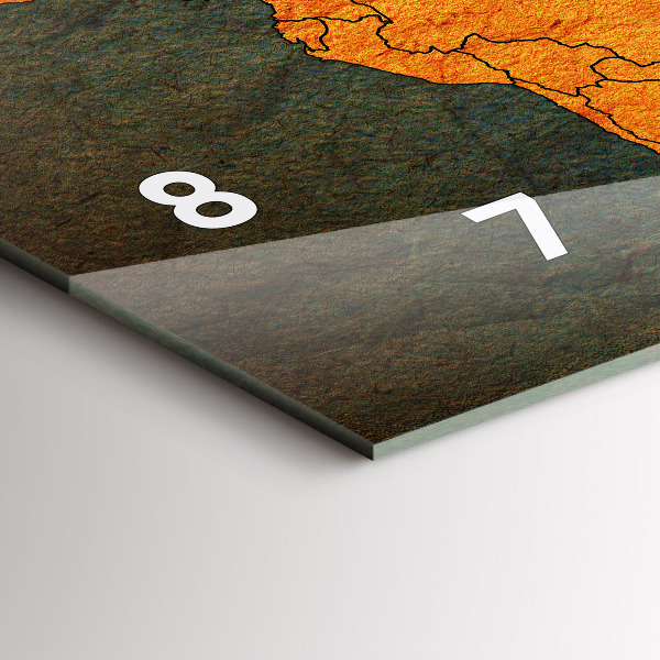 Horizontálne hodiny Mapa sveta