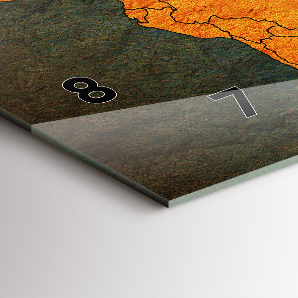 Horizontálne hodiny Mapa sveta