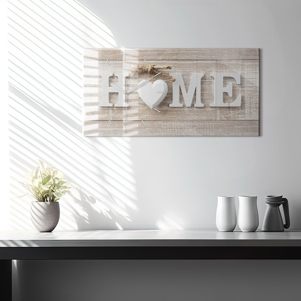 Horizontálne hodiny Domový nápis