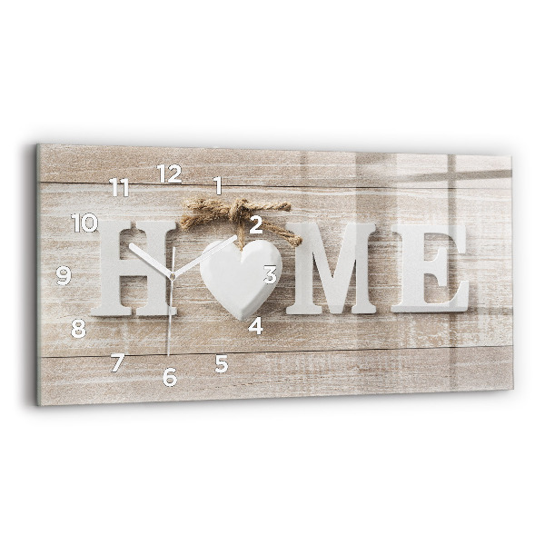 Horizontálne hodiny Domový nápis