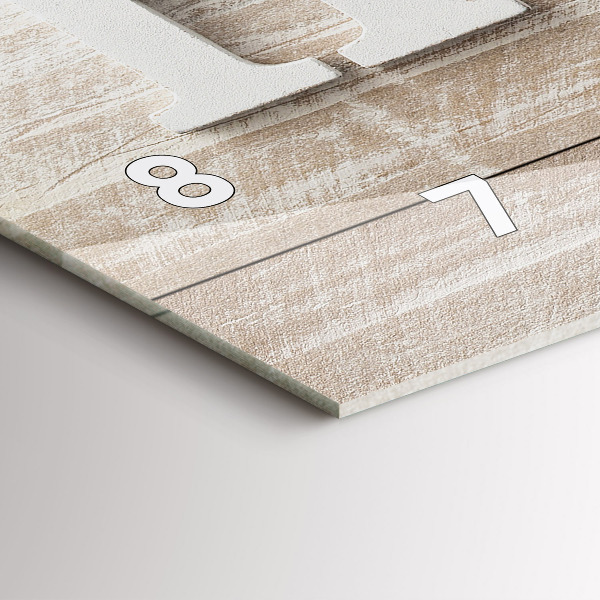 Horizontálne hodiny Domový nápis