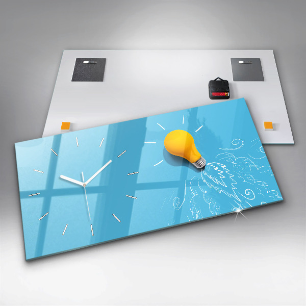 Horizontálne hodiny Nákres žiarovky