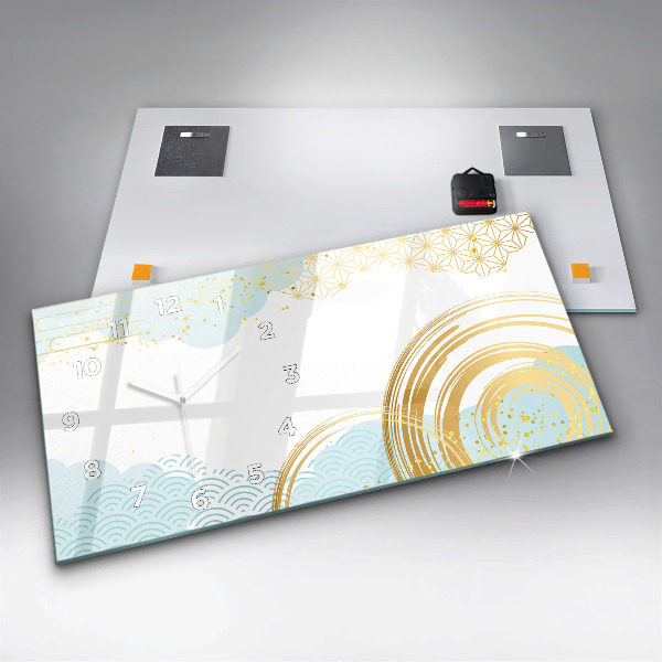 Horizontálne hodiny Dekoratívny vzor