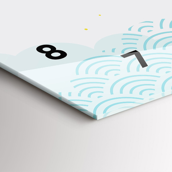 Horizontálne hodiny Dekoratívny vzor