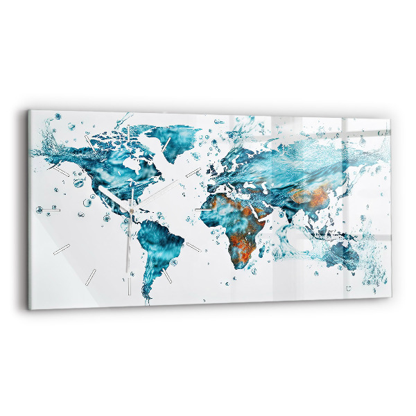 Horizontálne hodiny Mapa vodného sveta