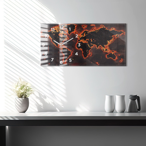 Horizontálne hodiny Mapa sveta