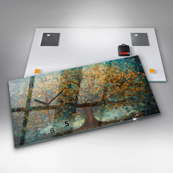 Horizontálne hodiny Mozaikový strom