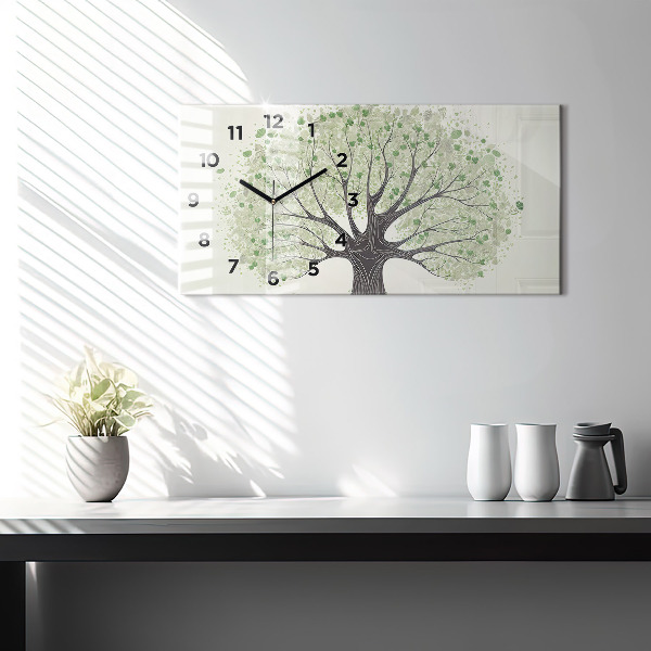 Horizontálne hodiny Veľký prírodný strom