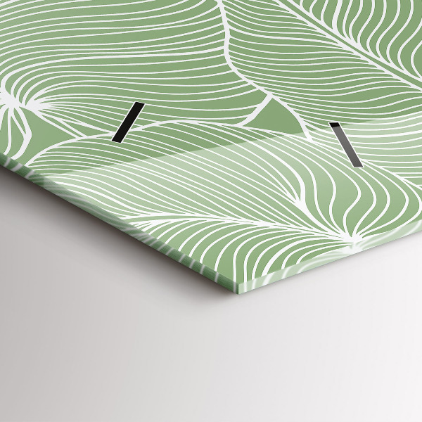 Horizontálne hodiny Listy prírodný vzor