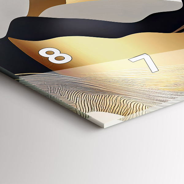 Horizontálne hodiny Abstraktné zlaté hory