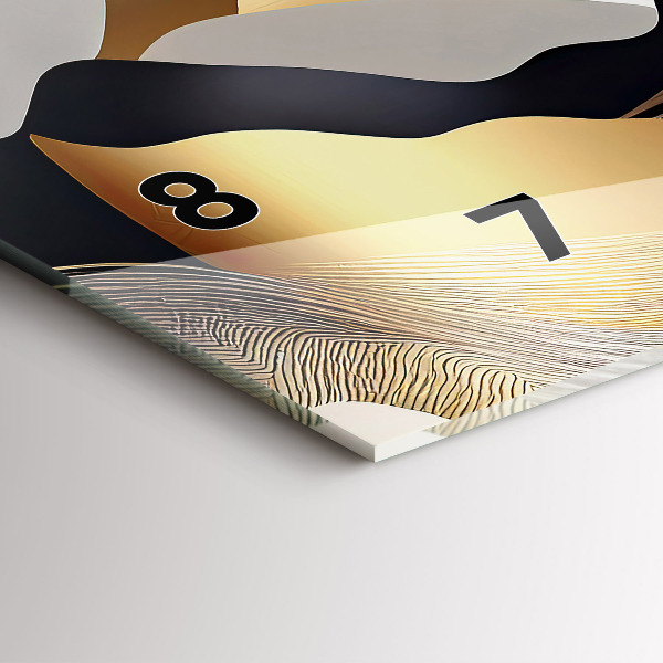 Horizontálne hodiny Abstraktné zlaté hory