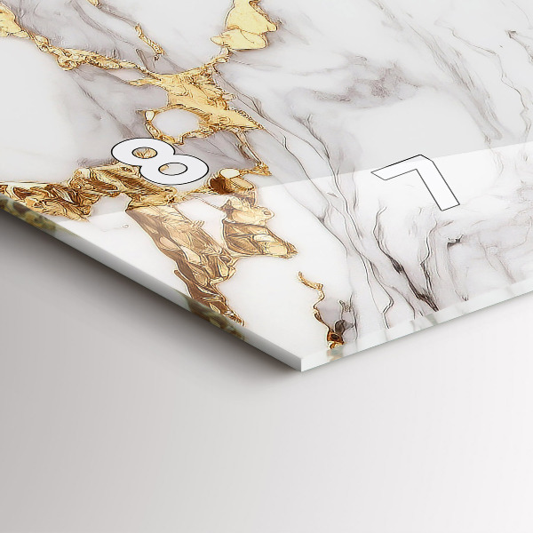 Horizontálne hodiny Dekoratívny mramor