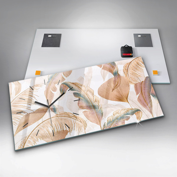 Horizontálne hodiny Vzor listov prírody