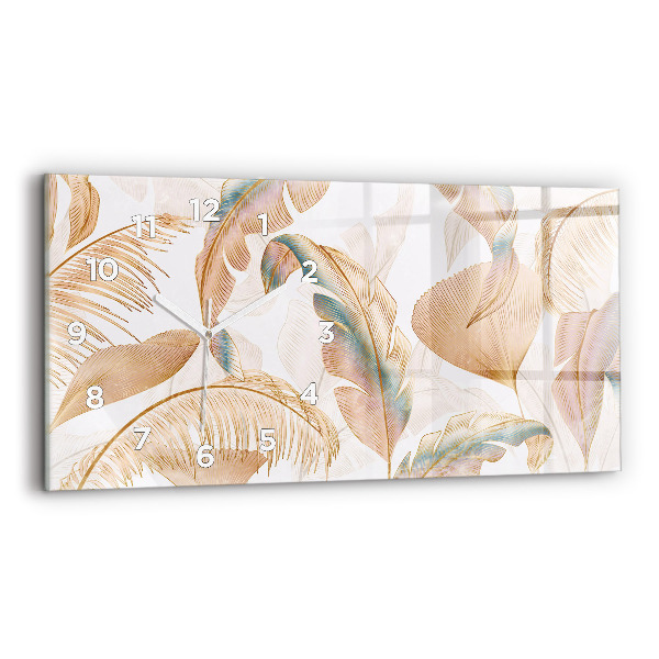 Horizontálne hodiny Vzor listov prírody