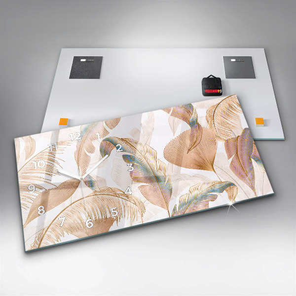 Horizontálne hodiny Vzor listov prírody