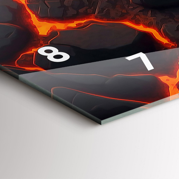 Horizontálne hodiny Lávová sopka