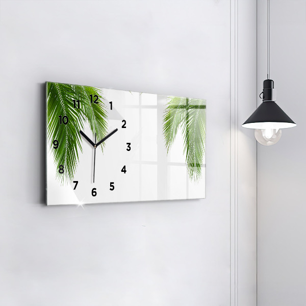 Horizontálne hodiny Prírodné palmové listy