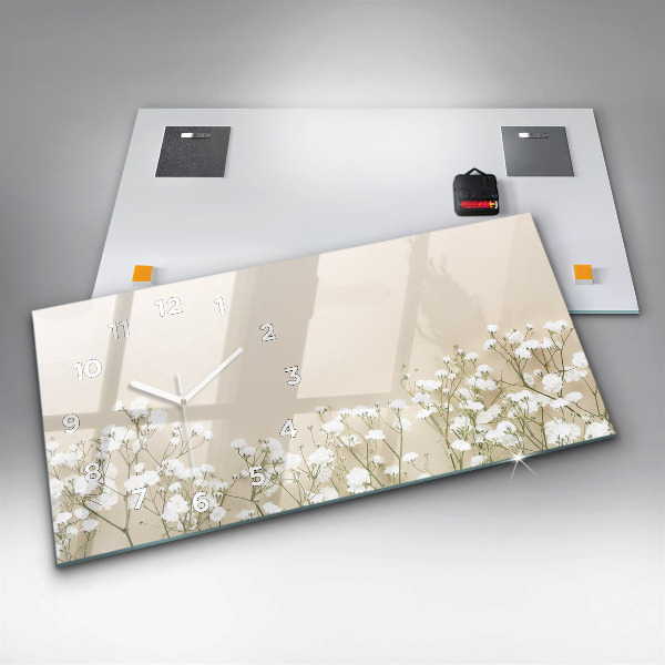 Horizontálne hodiny Kvitnúce kvety