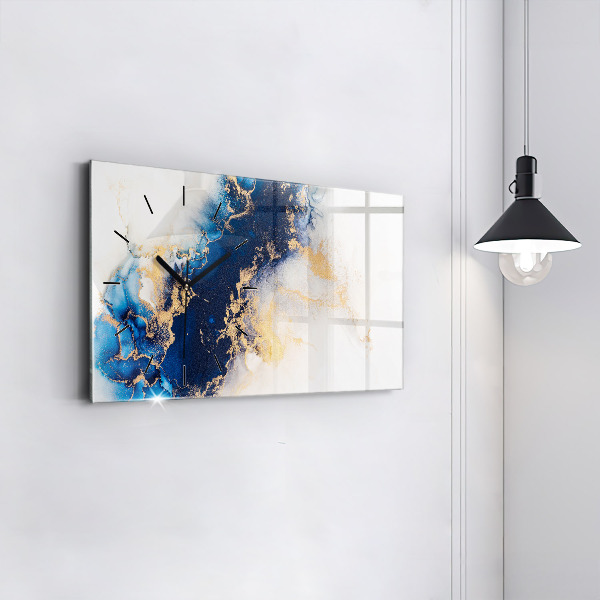 Horizontálne hodiny Mramorový vzor