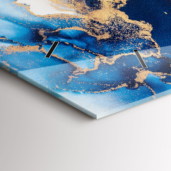 Horizontálne hodiny Mramorový vzor