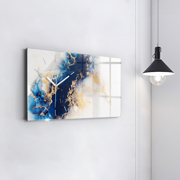 Horizontálne hodiny Mramorový vzor
