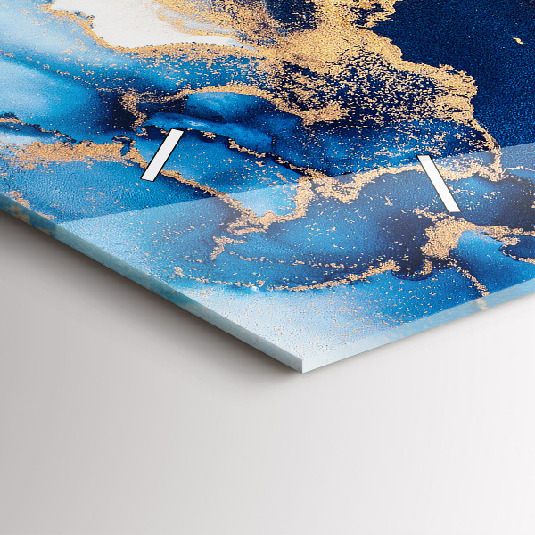 Horizontálne hodiny Mramorový vzor