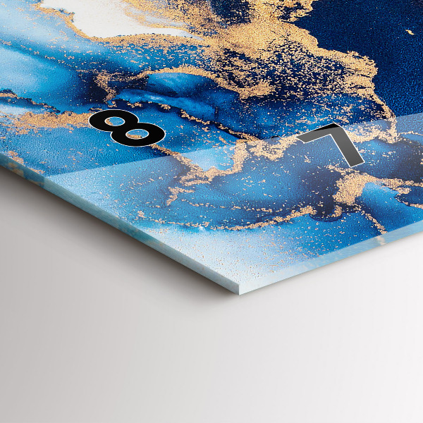 Horizontálne hodiny Mramorový vzor