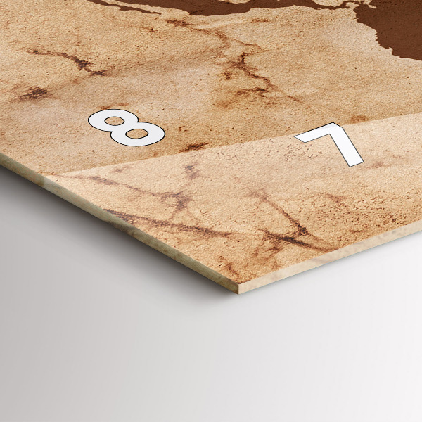 Horizontálne hodiny Vintage mapa sveta