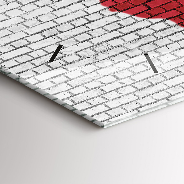 Horizontálne hodiny Tehlová múr Mapa sveta